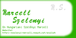 marcell szelenyi business card